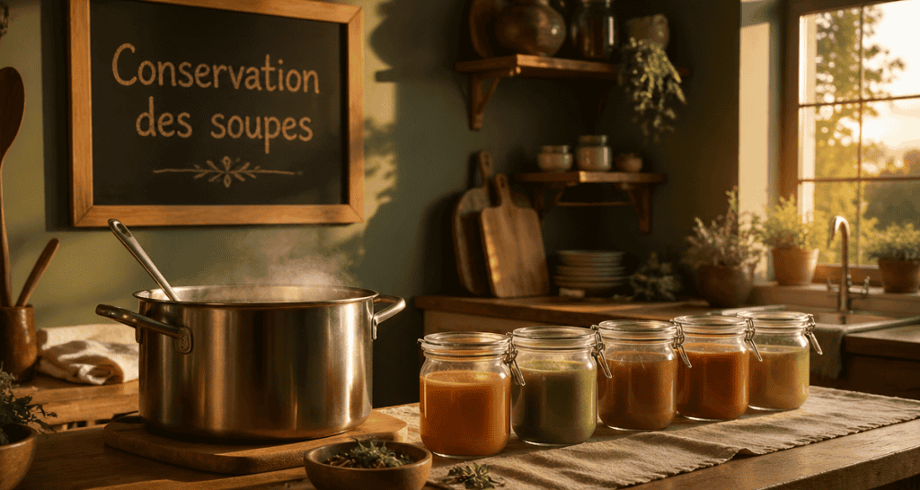 combien de temps se garde une soupe maison sur le plan de travail