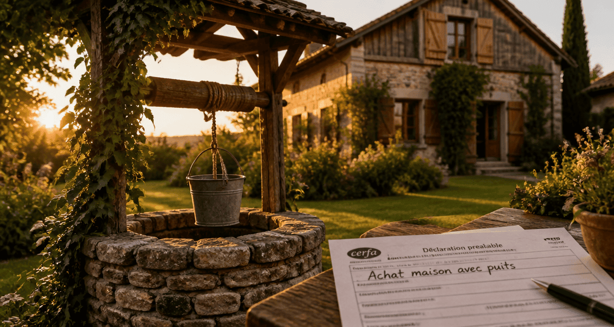 Achat maison avec puit non déclaré, puits ancien et dossier Cerfa