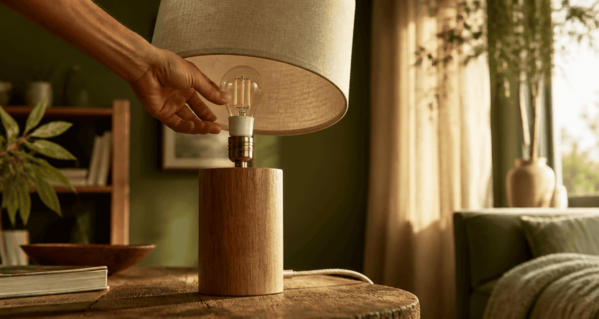 ampoule economique LED installée dans un salon