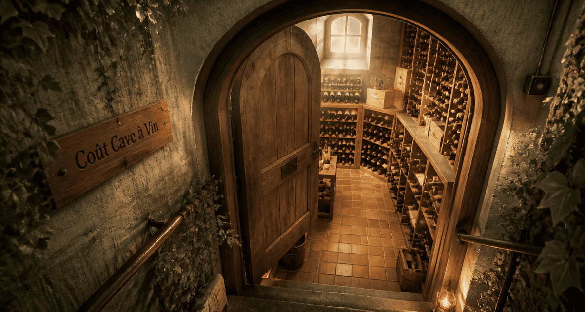 Cave à vin enterrée prix, vue intérieure élégante
