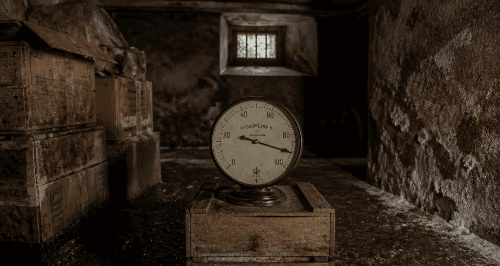 Cave humide danger hygromètre moisissure