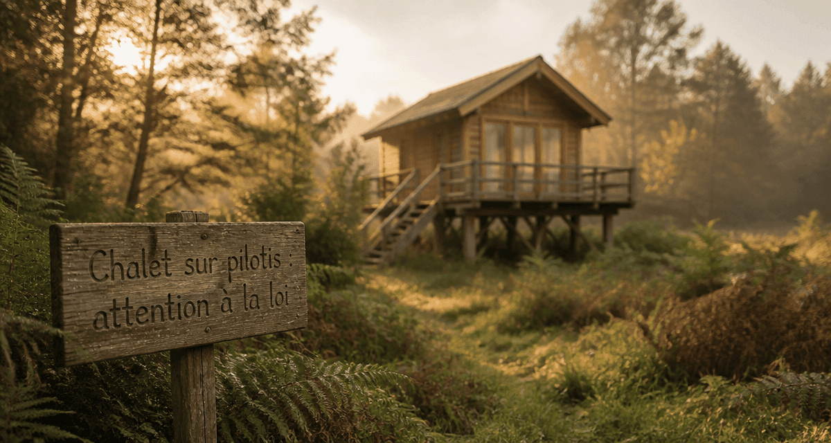 chalet sur pilotis terrain non constructible en nature