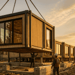 construction bureaux modulaires pose module bois métal