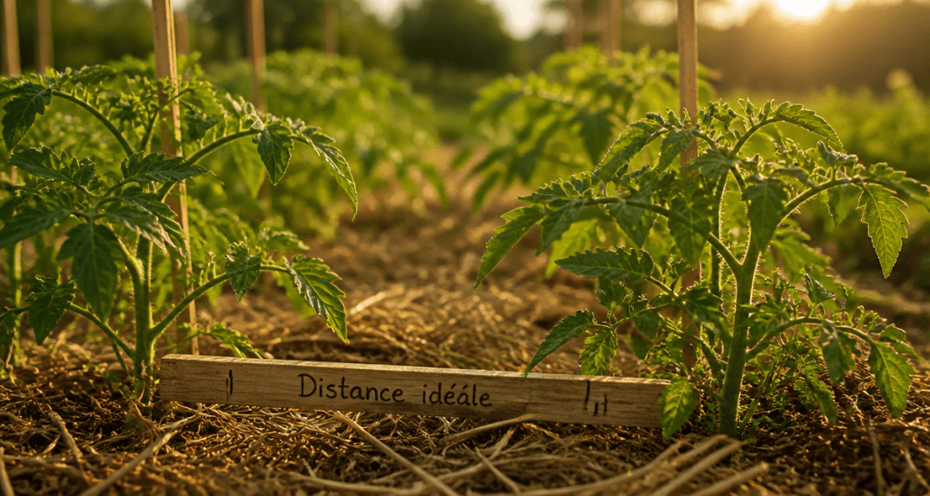 distance entre pieds de tomates sur paillage