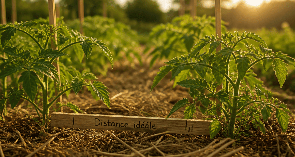 distance entre pieds de tomates sur paillage