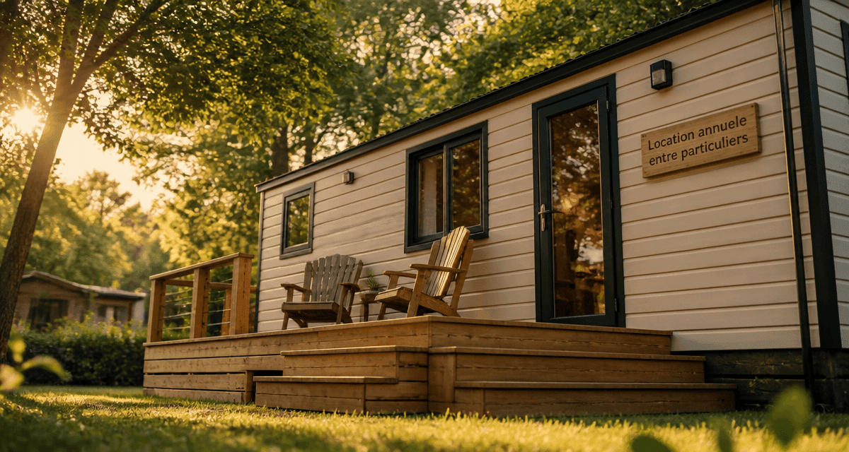 location mobil home à l'année particulier moderne camping