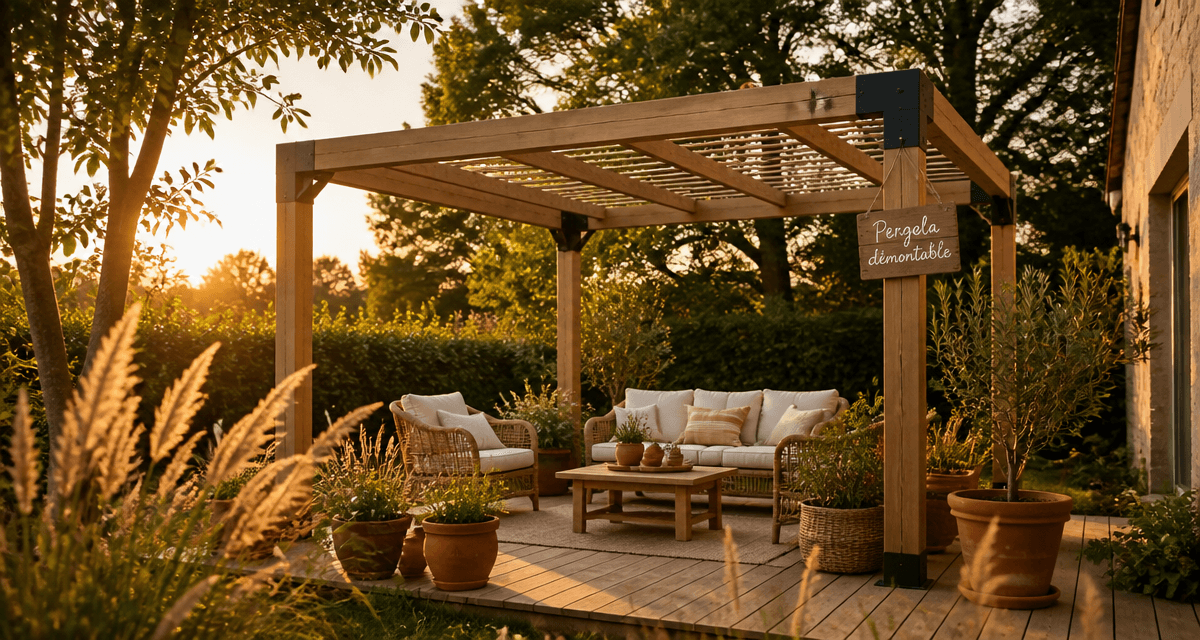 pergola démontable sans autorisation sur terrasse