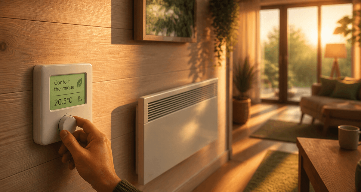 thermostat chauffage électrique mural moderne