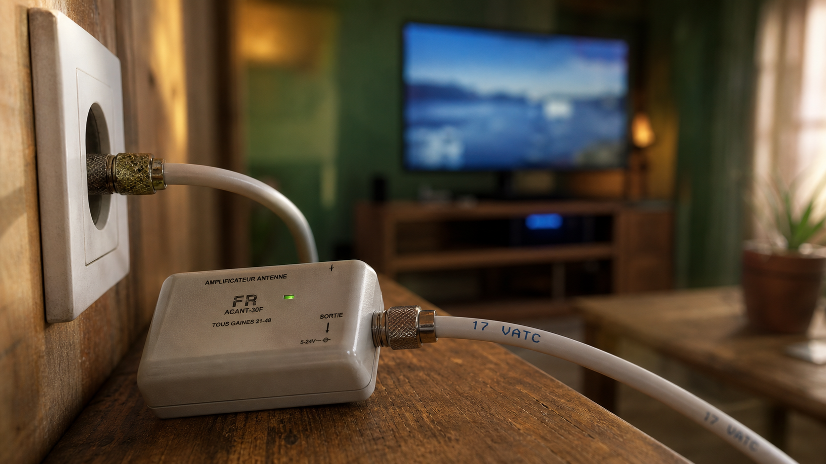amplificateur antenne tv pour signal TNT stable