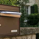 Boites aux lettres normes en acier, courrier A4 et porte-nom NF