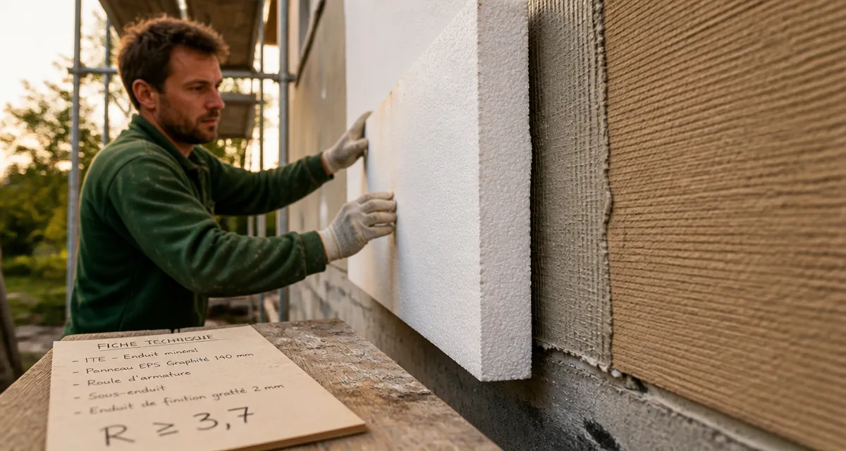 Isolation extérieure quelle épaisseur : R 3,7 m².K/W sur façade