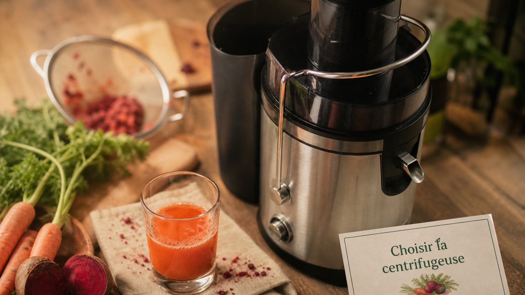 Meilleure centrifugeuse cheminée XL inox : jus frais en préparation