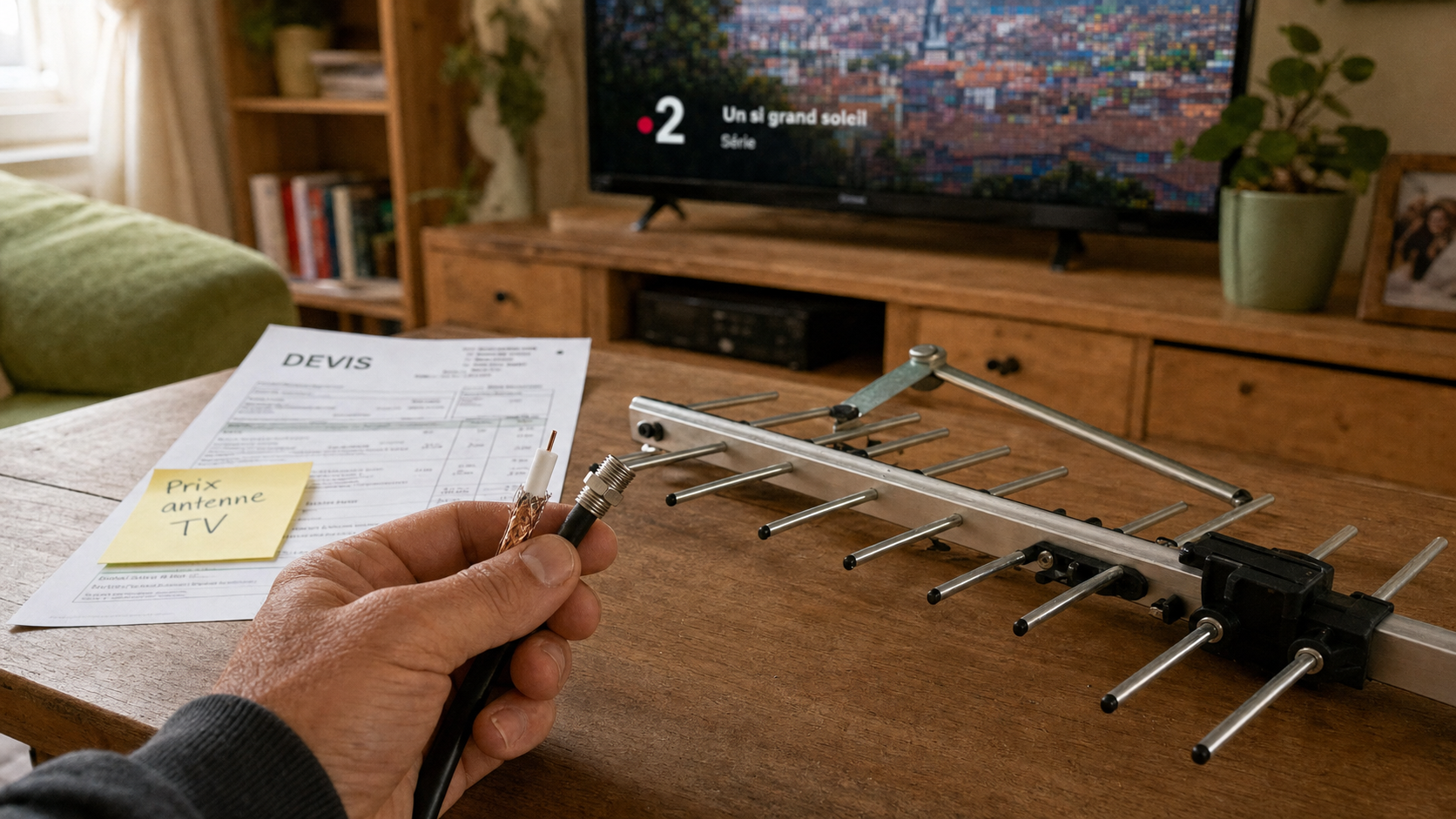Prix antenne tv : câble coaxial et devis d’installation TNT en intérieur