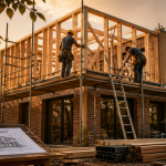 prix surélévation maison 40m2 échafaudage et ouvriers