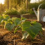 quand planter concombre jeunes plants en terre avec thermomètre