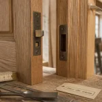 Serrure bec de cane et pose sur porte intérieure en bois