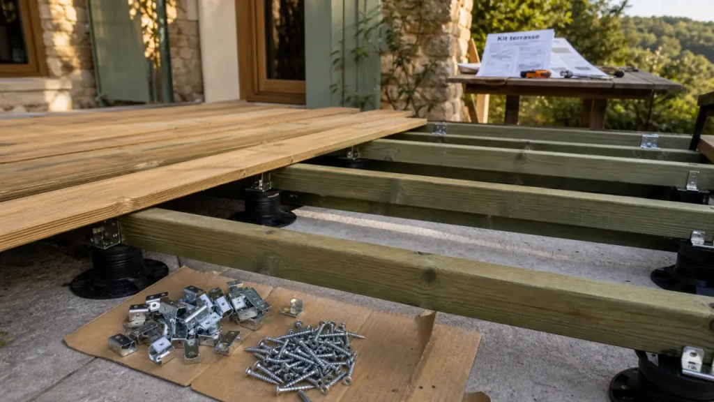 Kit terrasse : bois, composite ou bambou, les bons critères selon 5 à 60 m²