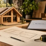 Maison en bois plan : table d’étude de projet pour plain-pied, étage ou sous-sol