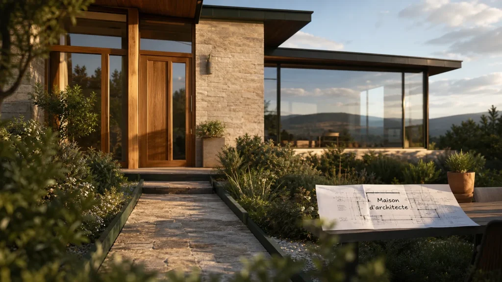 Qu’est ce qu’une maison d’architecte ? Maison contemporaine vue depuis le jardin