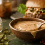 Sauce maison pour hamburger crémeuse et acidulée