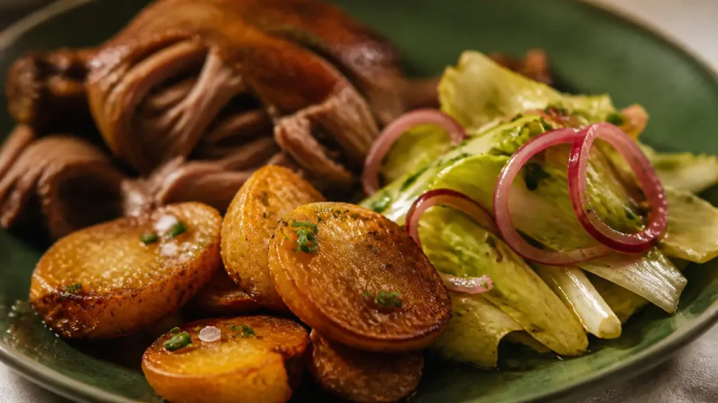 Confit de canard : quels accompagnements choisir entre pommes sarladaises, légumes fondants et accords à éviter