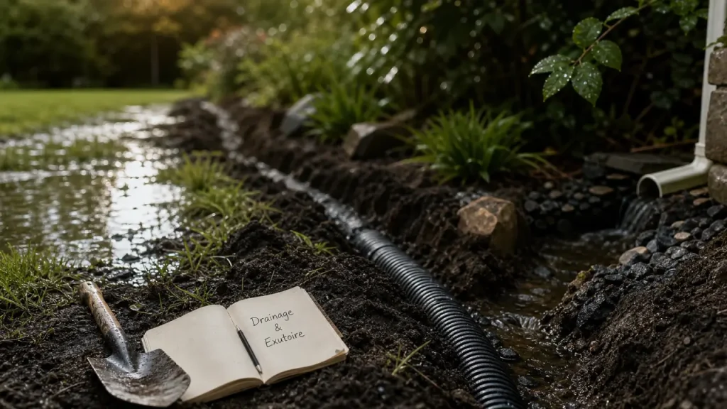 Drainer un terrain gorgé d’eau sans exutoire, c’est déplacer le problème