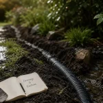 Drainer un terrain gorgé d’eau : tranchée de drainage après pluie