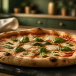 Idee de pizza italienne : margherita maison sortie du four