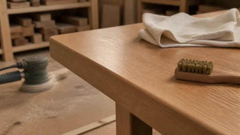 Huile de lin pour bois : choisir le bon type, l’appliquer en couches fines et éviter les essences sensibles