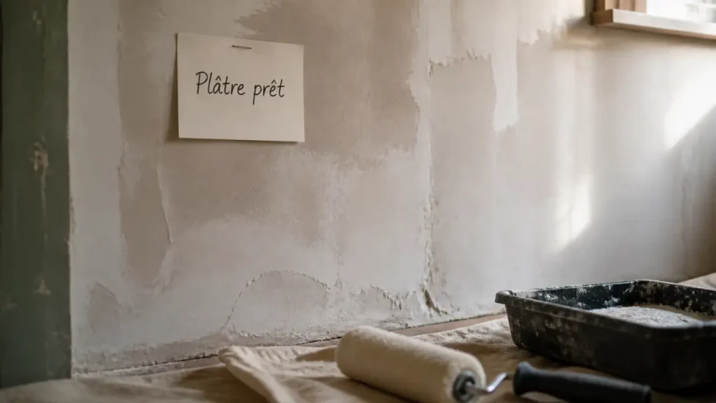 Peindre du plâtre sans cloques ni taches : attendre 4 à 6 semaines et préparer le support