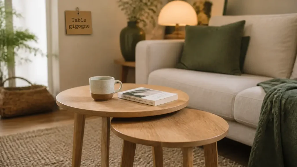 Table gigogne en bois : 2 ou 3 tables pour gagner de la place sans alourdir la pièce