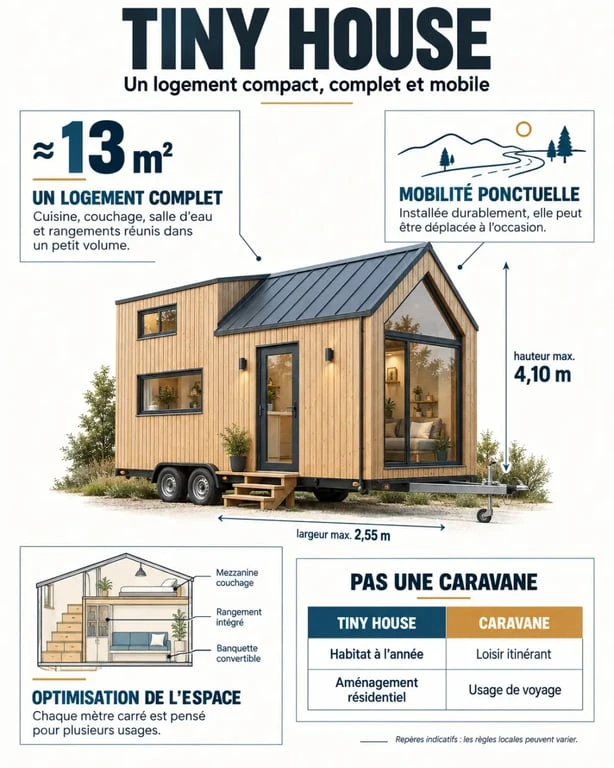Définition tiny house : caractéristiques, mobilité et différences avec une caravane