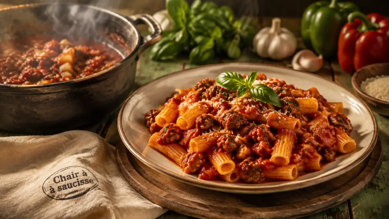 Recette de chair à saucisse italienne : rigatoni à la sauce