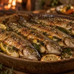 Recette truite au four : truites rôties dorées au citron et thym