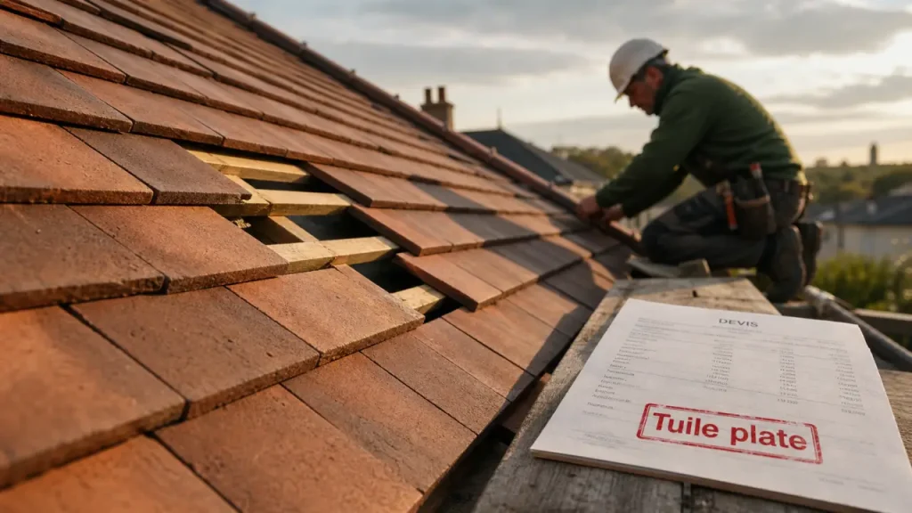 Tuile plate : forte pente, cachet patrimonial et budget élevé