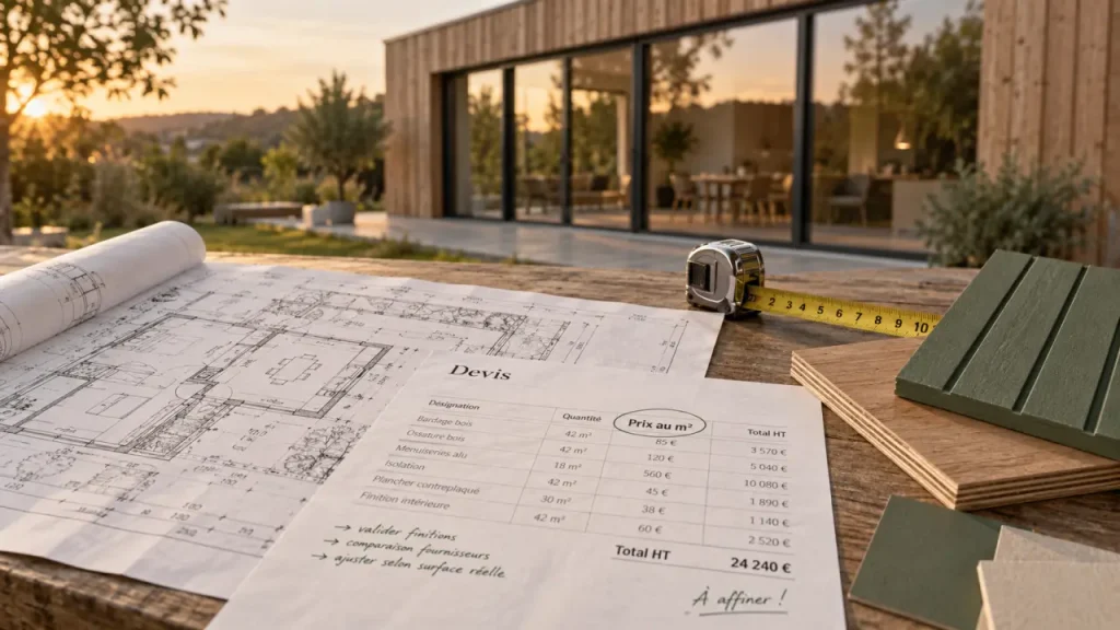 Extension de maison en bois : quel prix au m² selon l’ossature, la surélévation et les finitions ?