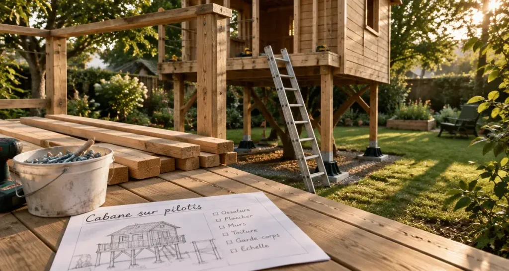 Maison en bois enfant : pilotis ou plancher au sol, le choix qui change tout au jardin