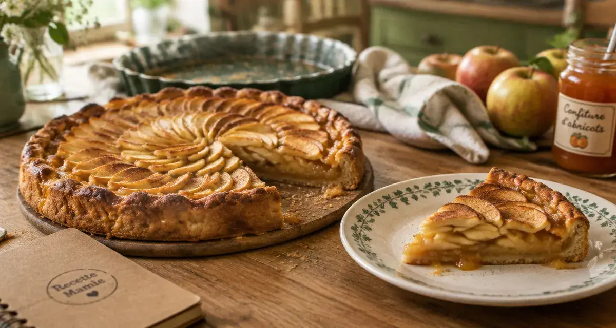 Vieilles recettes de cuisine de grand-mère : tarte aux pommes maison dorée